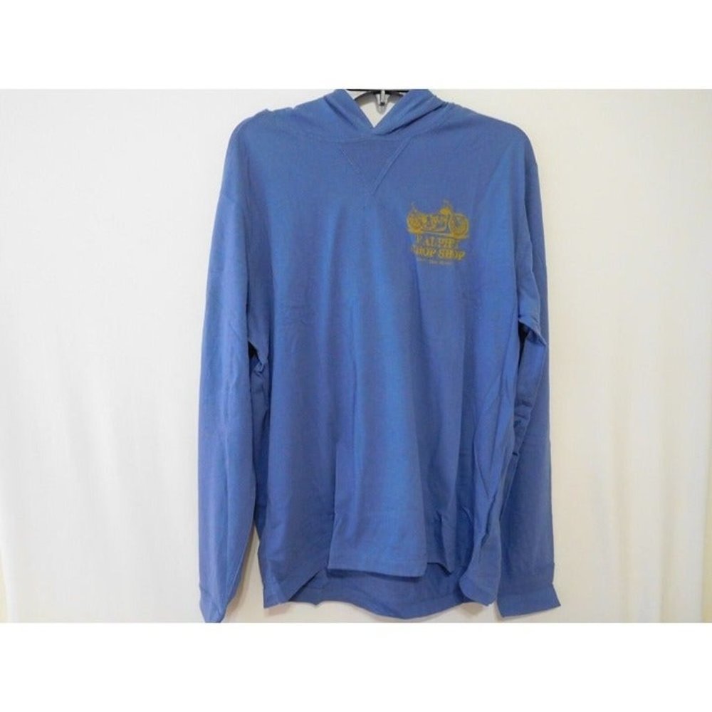 Ralph Lauren Denim & Supply Cotton Jersey Hooded Shirt Blue Small S NEW